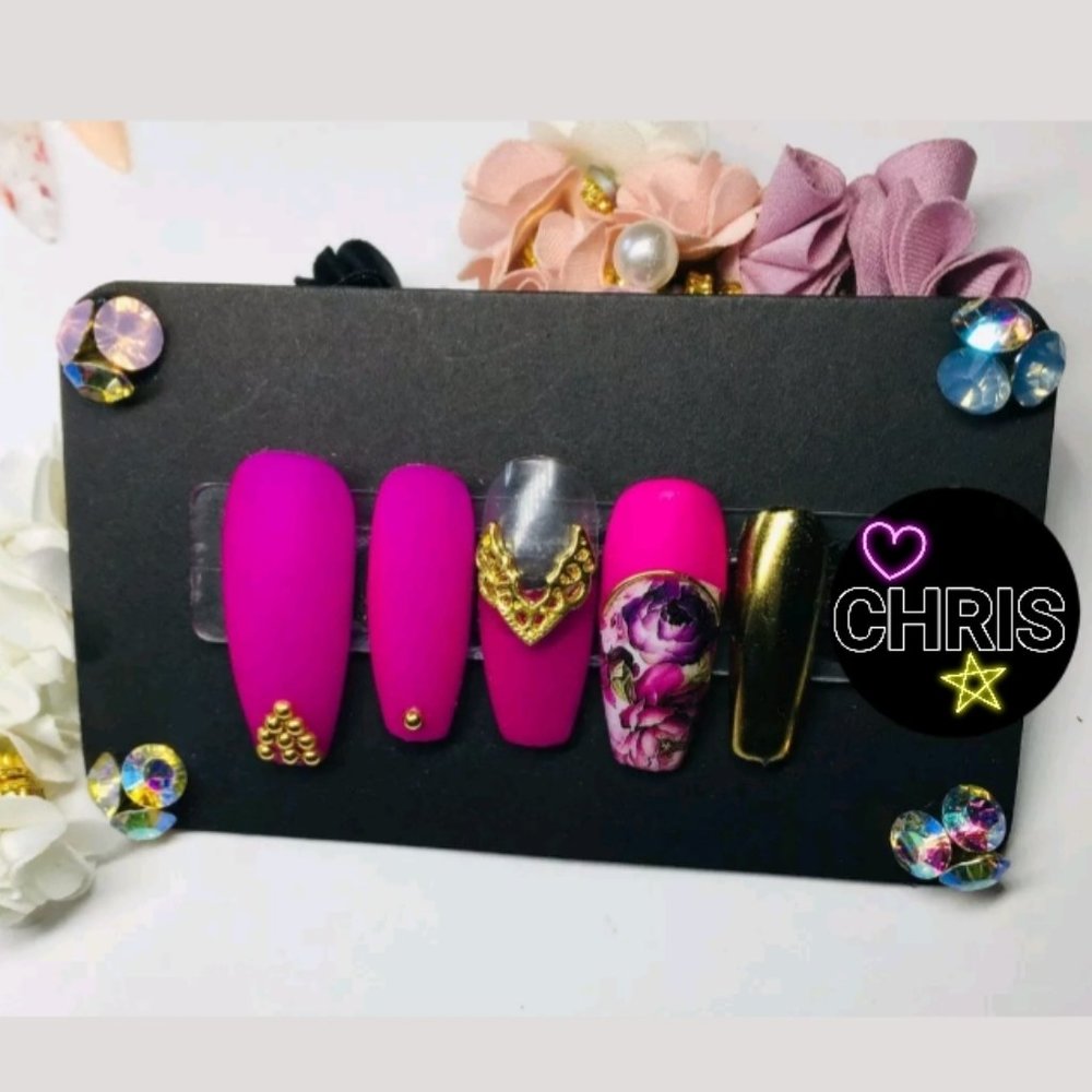 Handmade Hard Gel Long Coffin Press On Nails